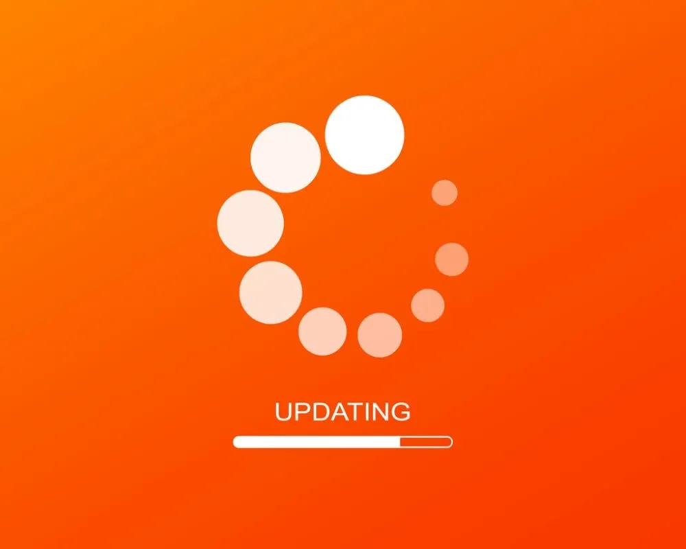 Icon indication the courses are updating 