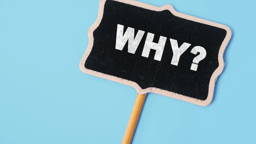 Chalkboard with 'Why' in it. 