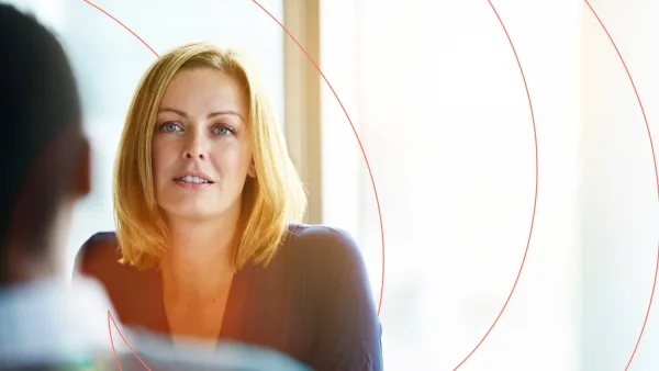 A business woman in a meeting